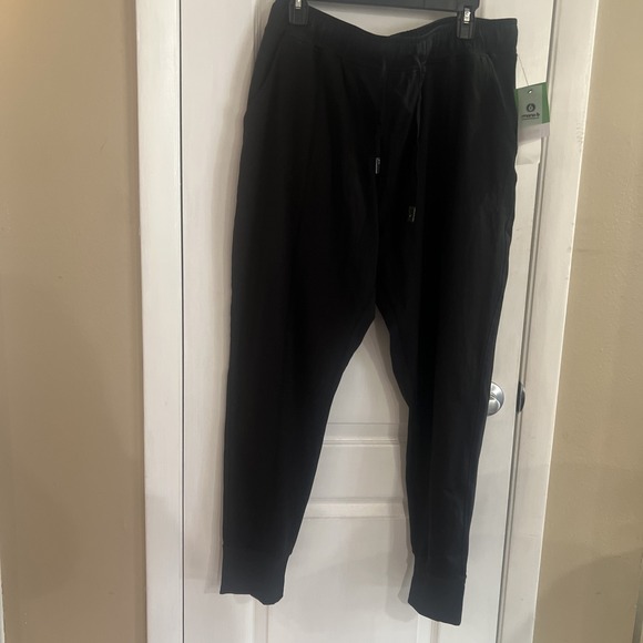 Mono B Jogger Sweatpants Womens Size S Black Ribbed Pockets Stretch - Picture 3 of 9